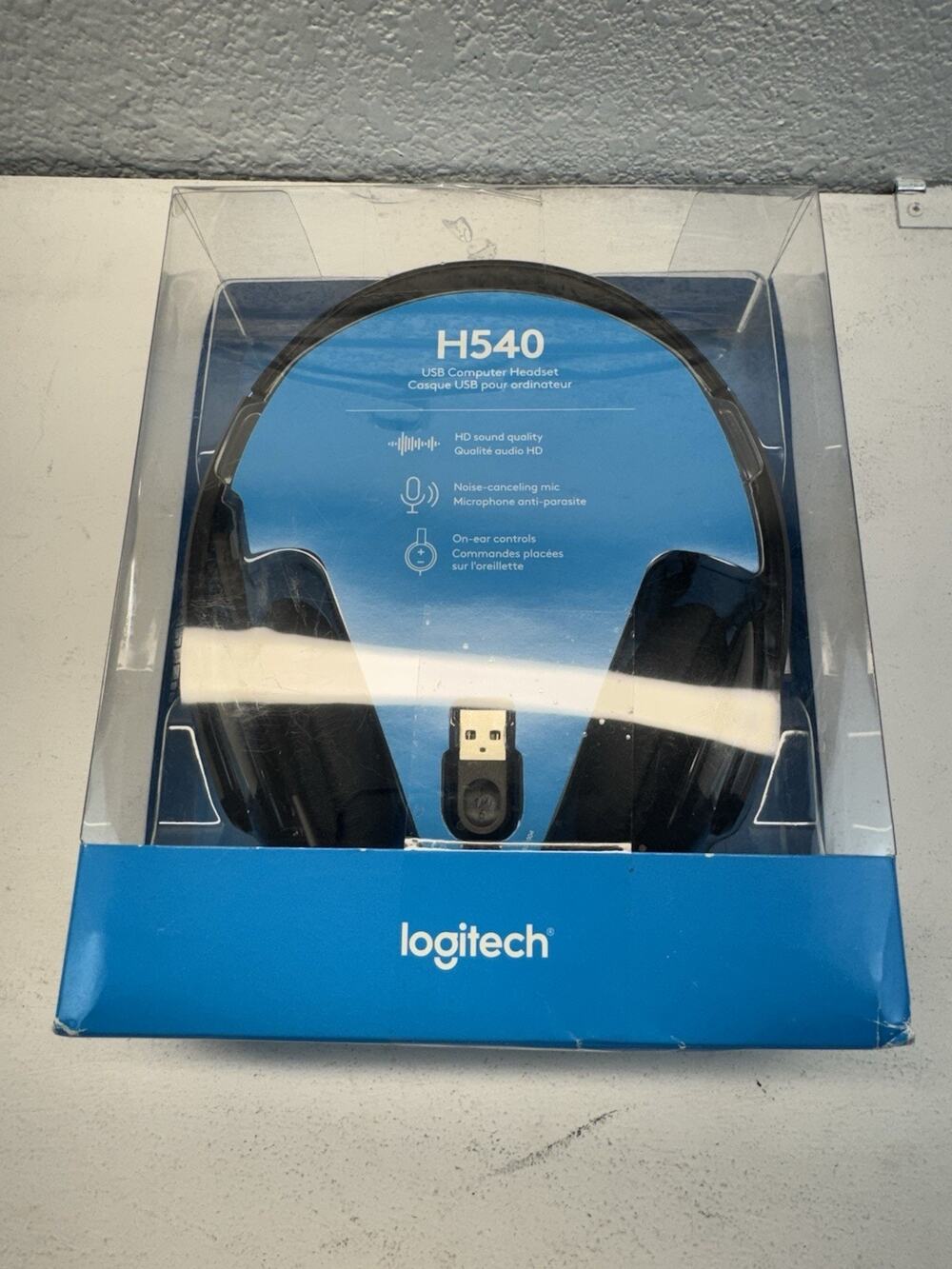 (312) Logitech H540 USB Wired Computer Headset Noise Cancelling Mic On-Ear Cont